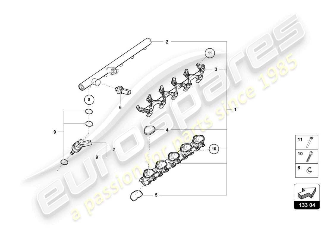 lamborghini 2024 (sto) injection valve part diagram