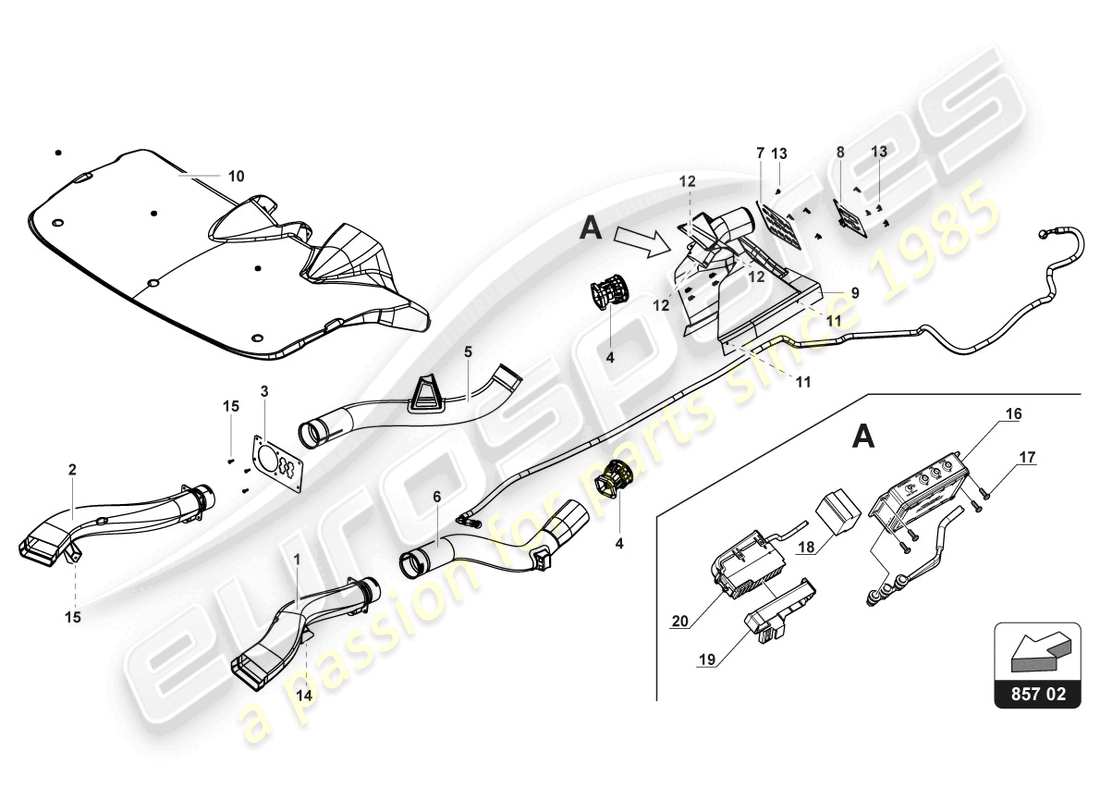 lamborghini 2017 (gt3) consolle part diagram