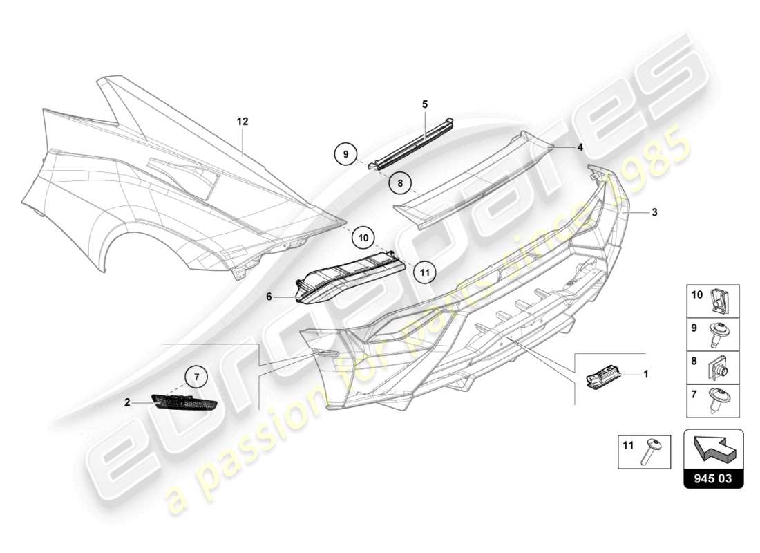 lamborghini 2024 (sto) rear light part diagram