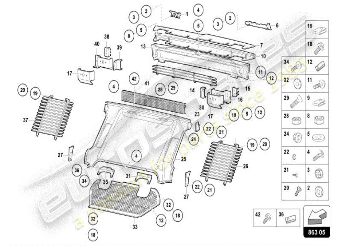 lamborghini diablo vt (1995) covers parts diagram