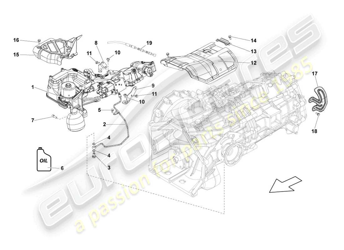 lamborghini lp570-4 sl (2011) gear selector parts diagram