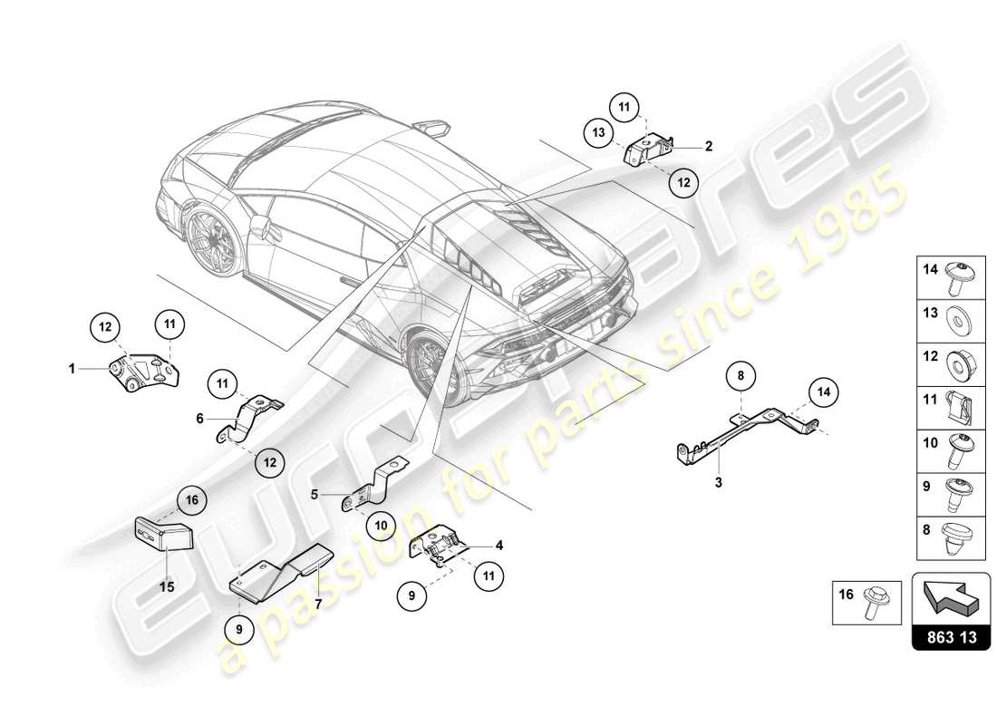 lamborghini 2022 (evo coupe 2wd) securing parts for engine part diagram