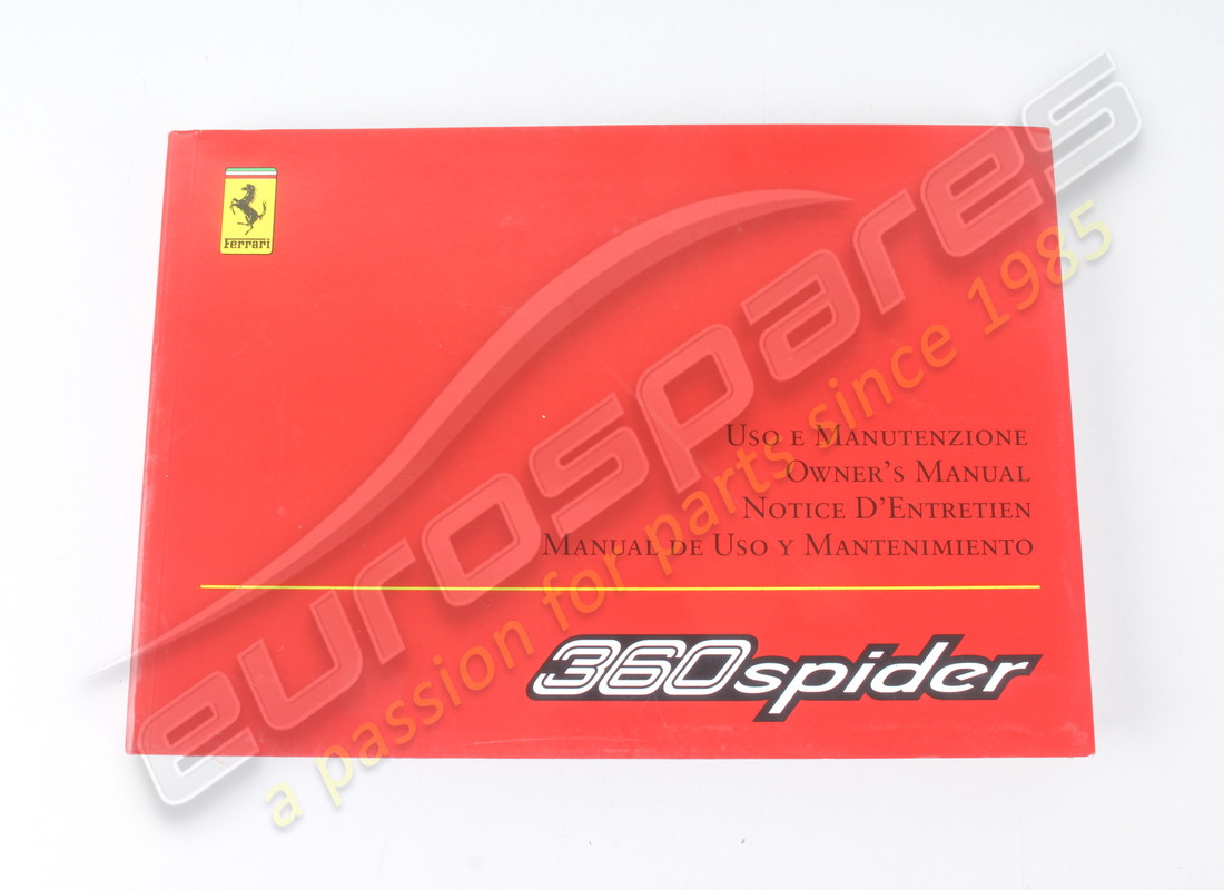 NEW FERRARI OWNER MANUAL. PART NUMBER 67253500 (2) new ferrari owner manual. part number 67253500 (2)