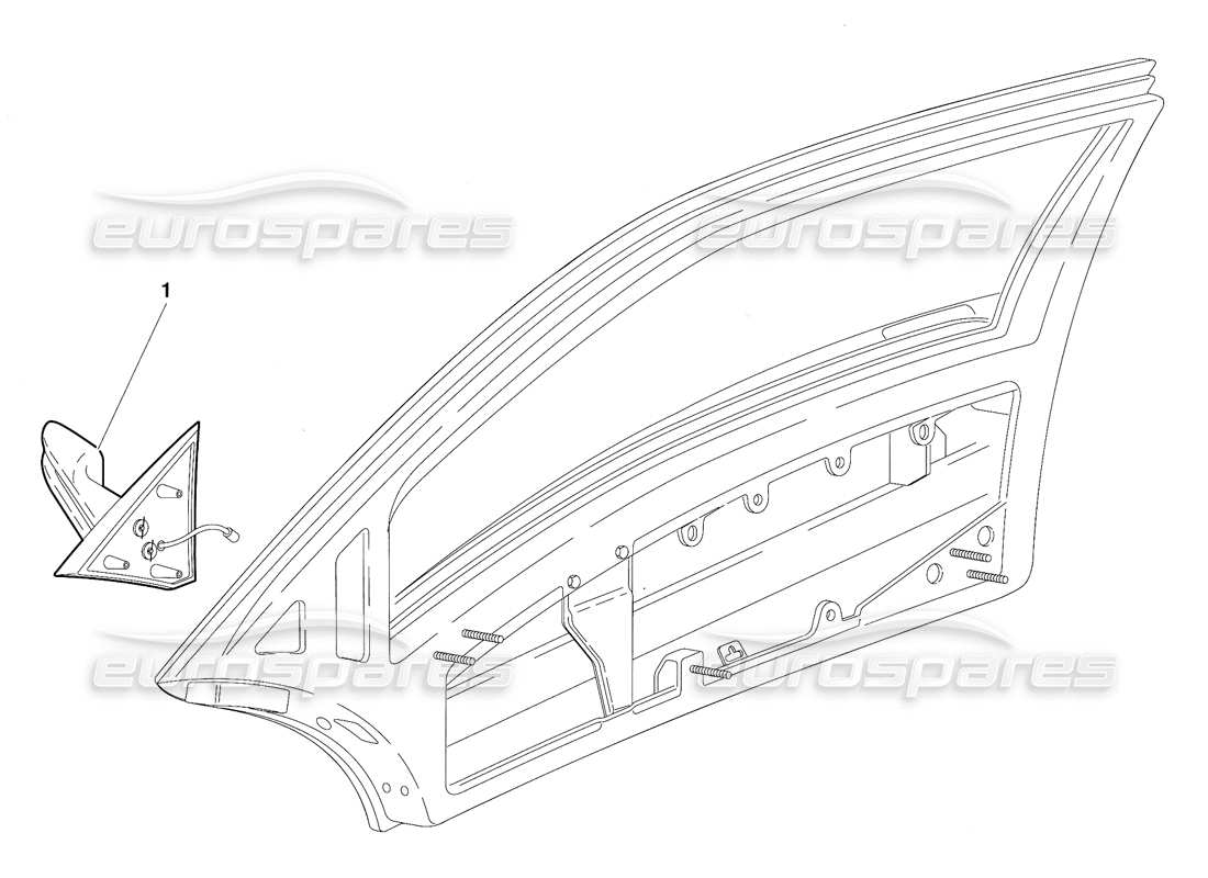 lamborghini diablo (1991) doors (valid for canada version - october 1991) parts diagram