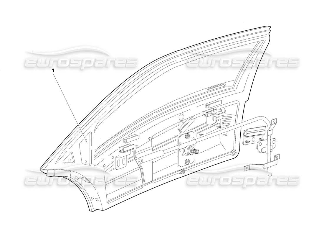 lamborghini diablo se30 (1995) doors (valid for canada - january 1995) parts diagram