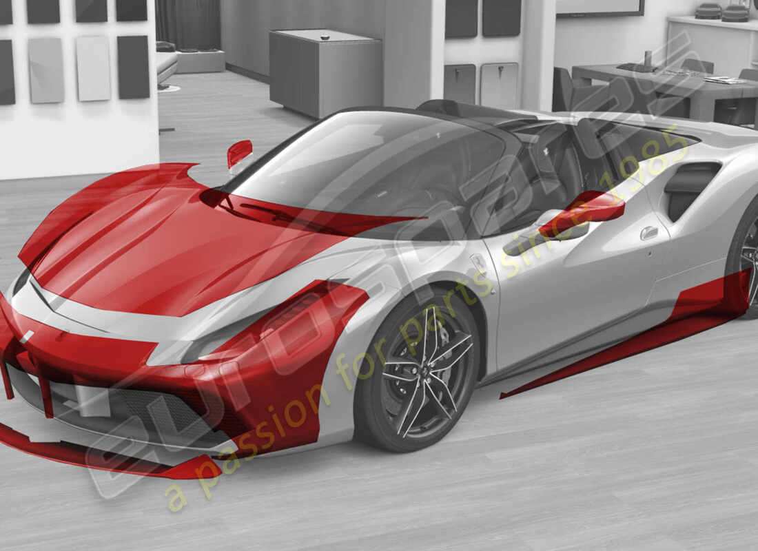 NEW FERRARI KIT FILM COMPLETE 488. PART NUMBER 70003771 (1) new ferrari kit film complete 488. part number 70003771 (1)