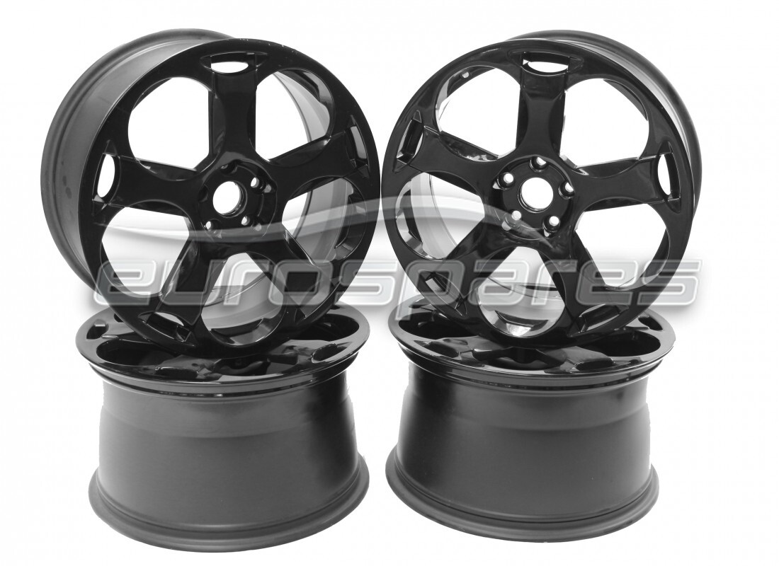 NEW LAMBORGHINI CASSIOPEA SHINY BLACK WHEELS SET. PART NUMBER LWHE021 (1) new lamborghini cassiopea shiny black wheels set. part number lwhe021 (1)