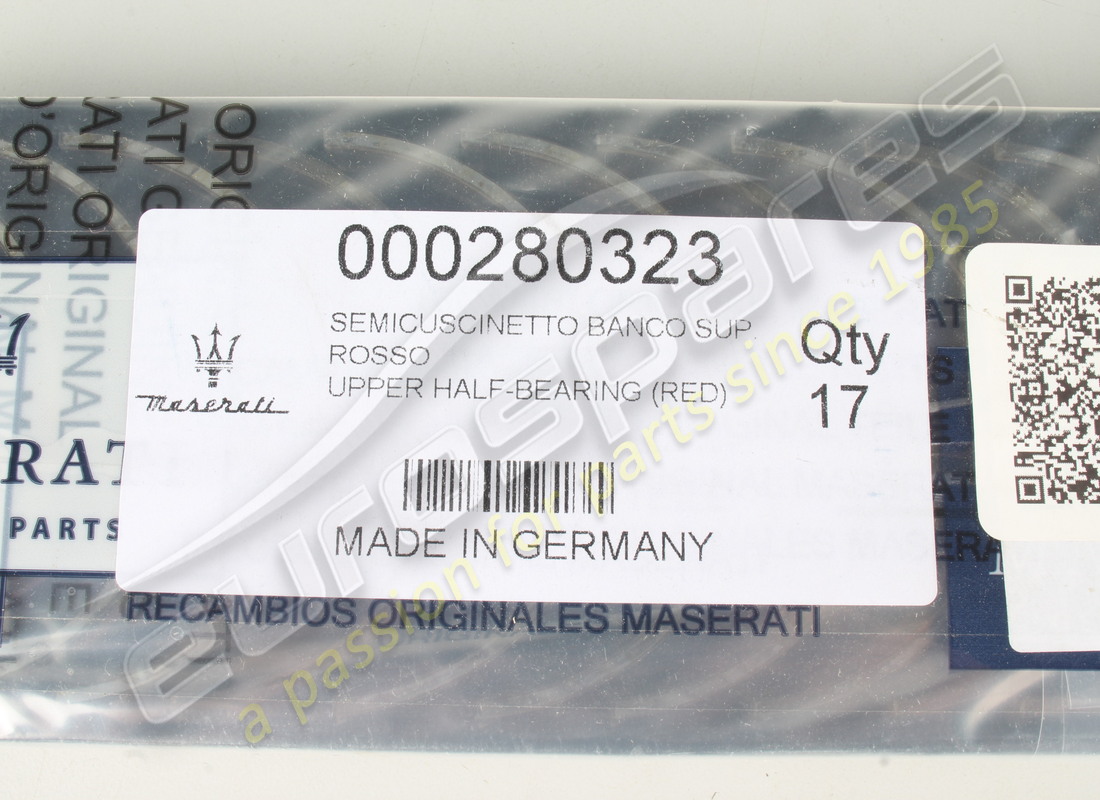 new maserati upper half-bearing (red). part number 280323 (3)