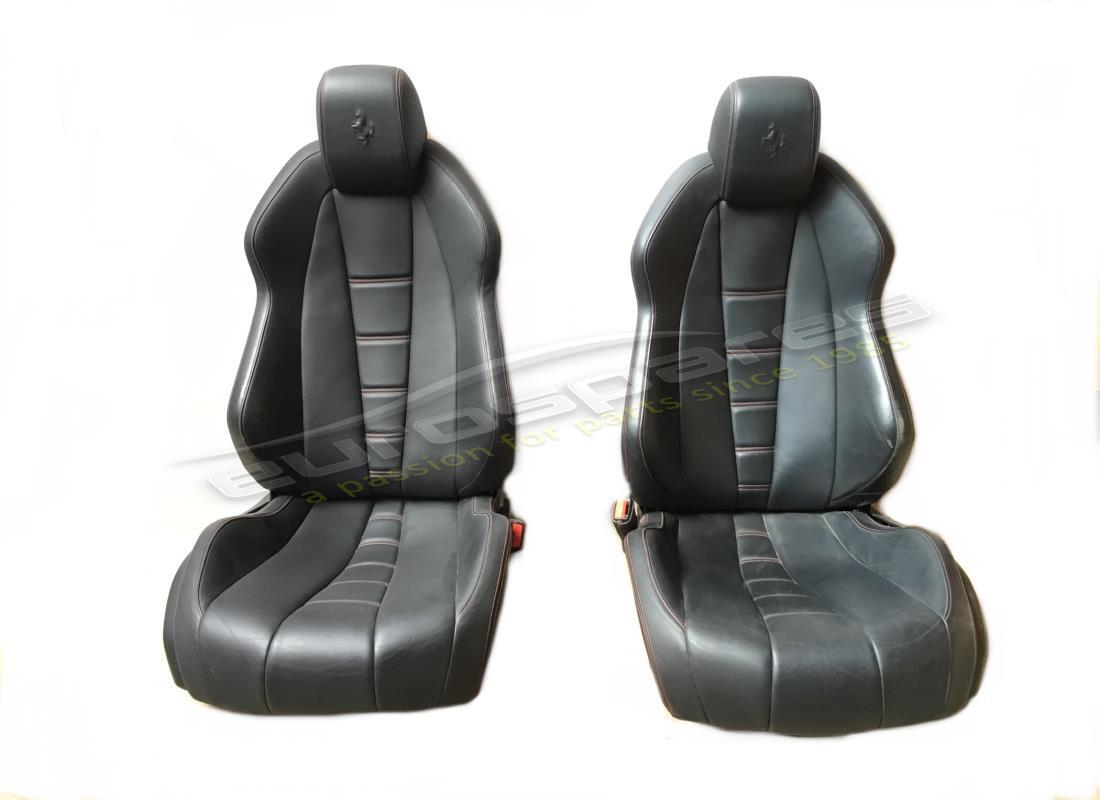 USED Ferrari PAIR OF BLACK LEATHER SEATS . PART NUMBER 831396000 (1)