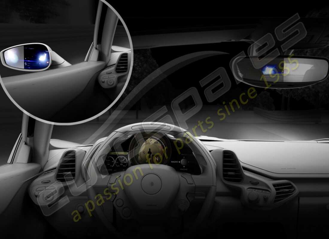 NEW Ferrari INTERNAL REAR VIEW MIRROR . PART NUMBER 84475000 (1)
