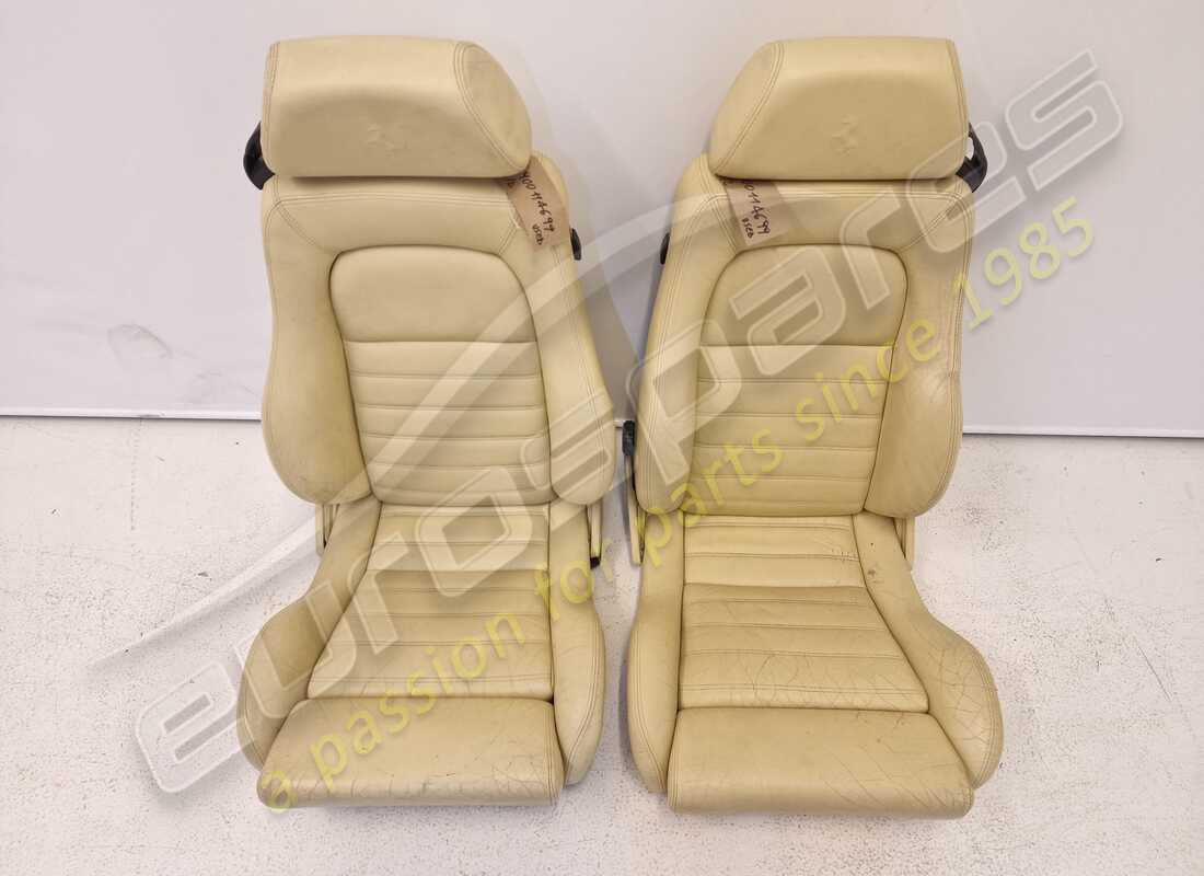 used ferrari pair of cream seats. part number 900114699 (2)