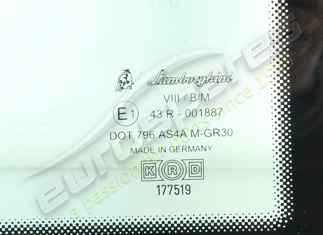 used lamborghini side window. part number 403845300a (2)