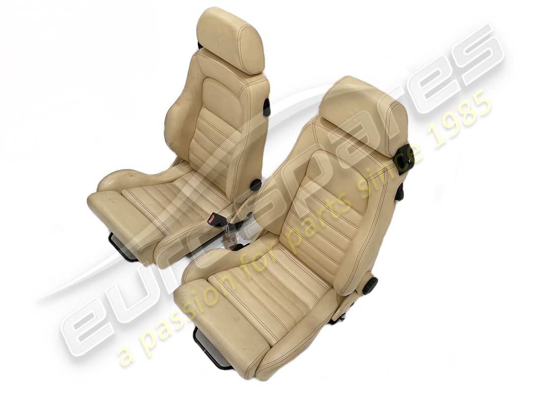 USED Ferrari PAIR OF CREAM SEATS . PART NUMBER 900114699 (1)