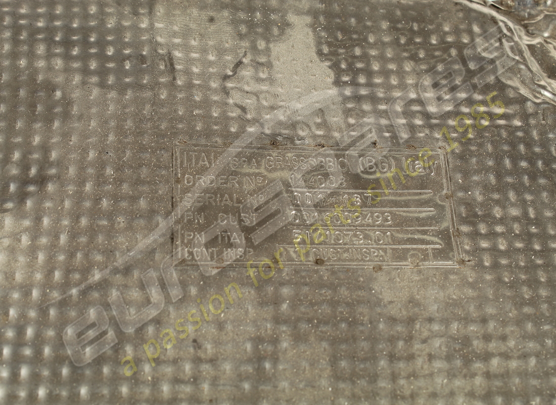 used lamborghini heat protection sheet. part number 07m911295 (4)