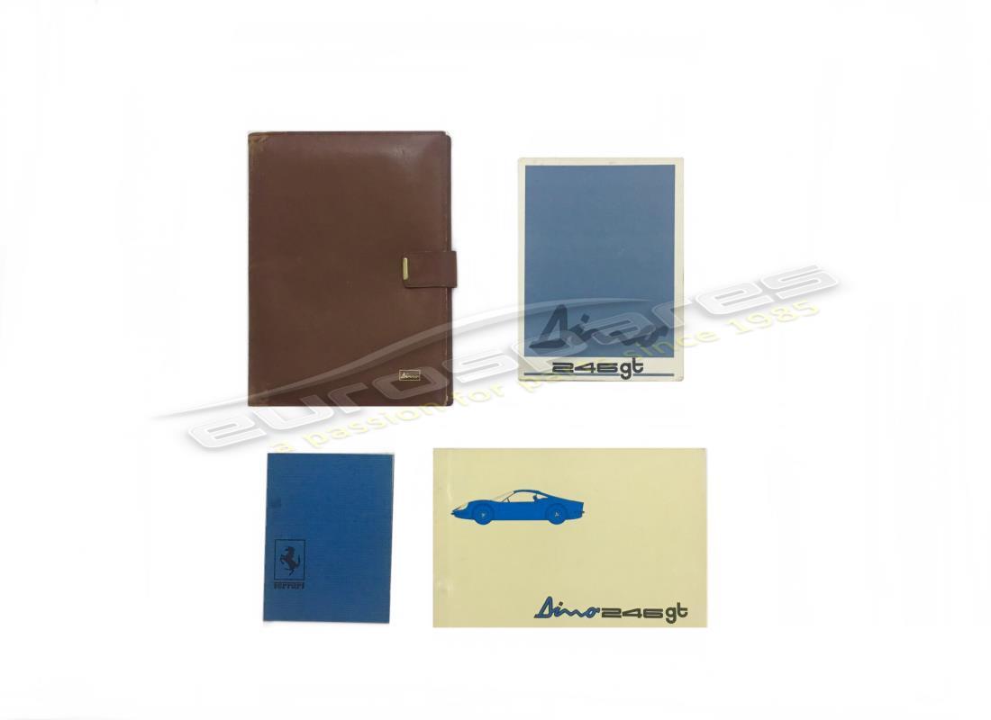 USED Ferrari 246 DINO ORIGINAL COMPLETE HANDBOOK MANUAL POUCH SET . PART NUMBER 9599001400 (1)