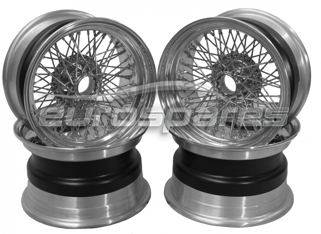 new ferrari borrani wire wheels set 15 x 7.5 inch. part number 700835 (1)