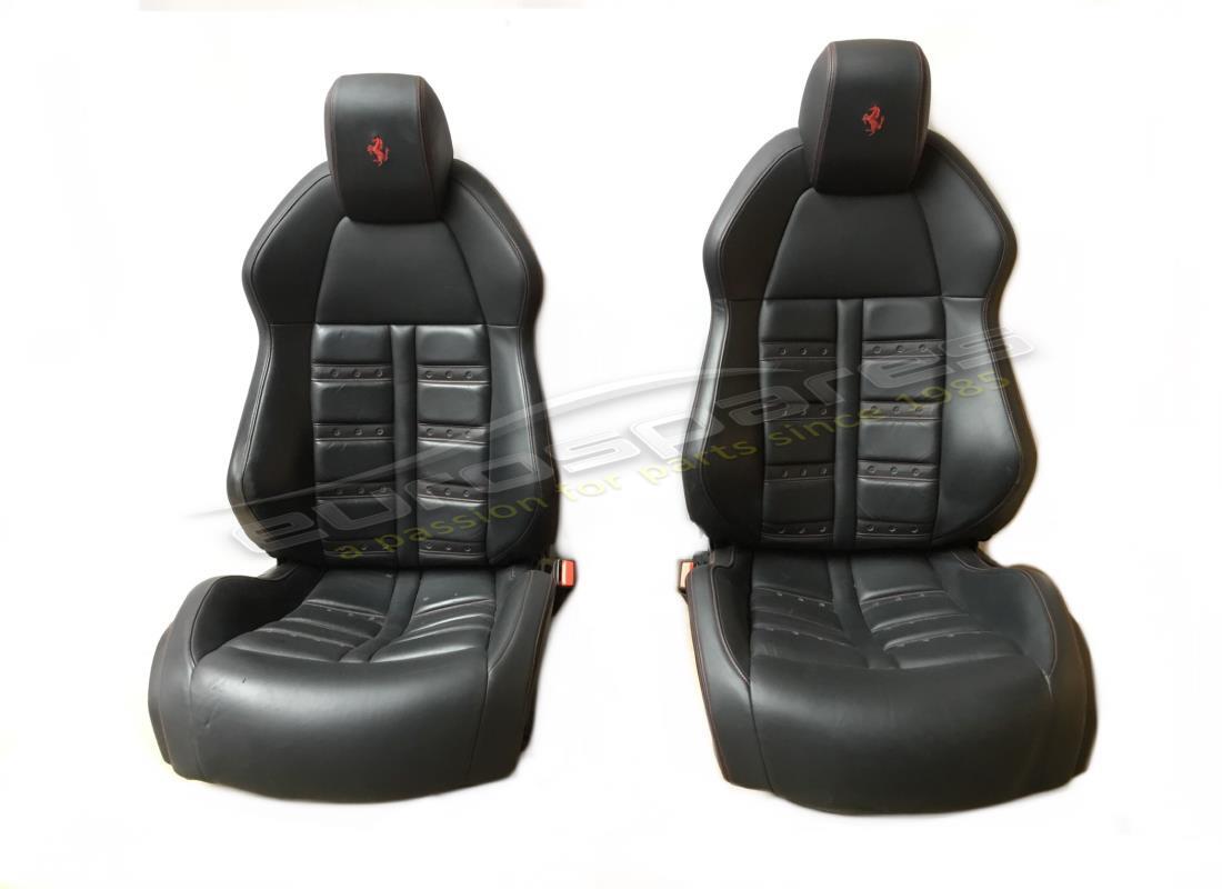USED Ferrari PAIR OF BLACK LEATHER SEATS . PART NUMBER 831398000 (1)