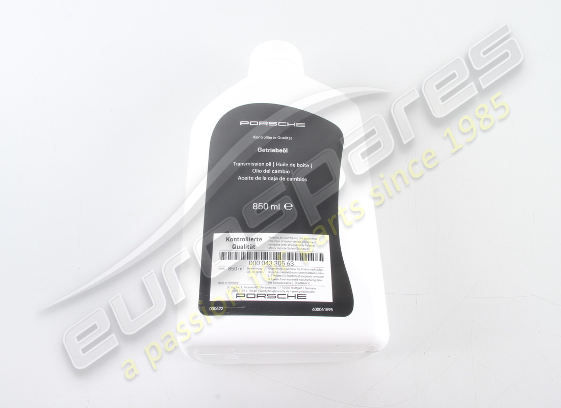 NEW PORSCHE TRANSFER BOX GEAR OIL 850ML. PART NUMBER 00004330563 (1) new porsche transfer box gear oil 850ml. part number 00004330563 (1)