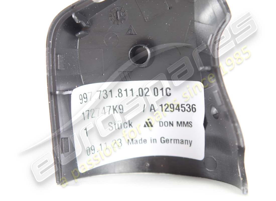 NEW PORSCHE COVER SATIN BLACK. PART NUMBER 9977318110201C (3) new porsche cover satin black. part number 9977318110201c (3)