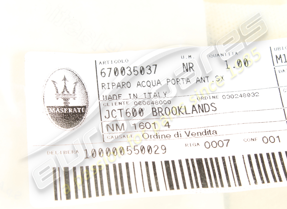 new maserati water shield for lh front door rh part number 670035037 (3)