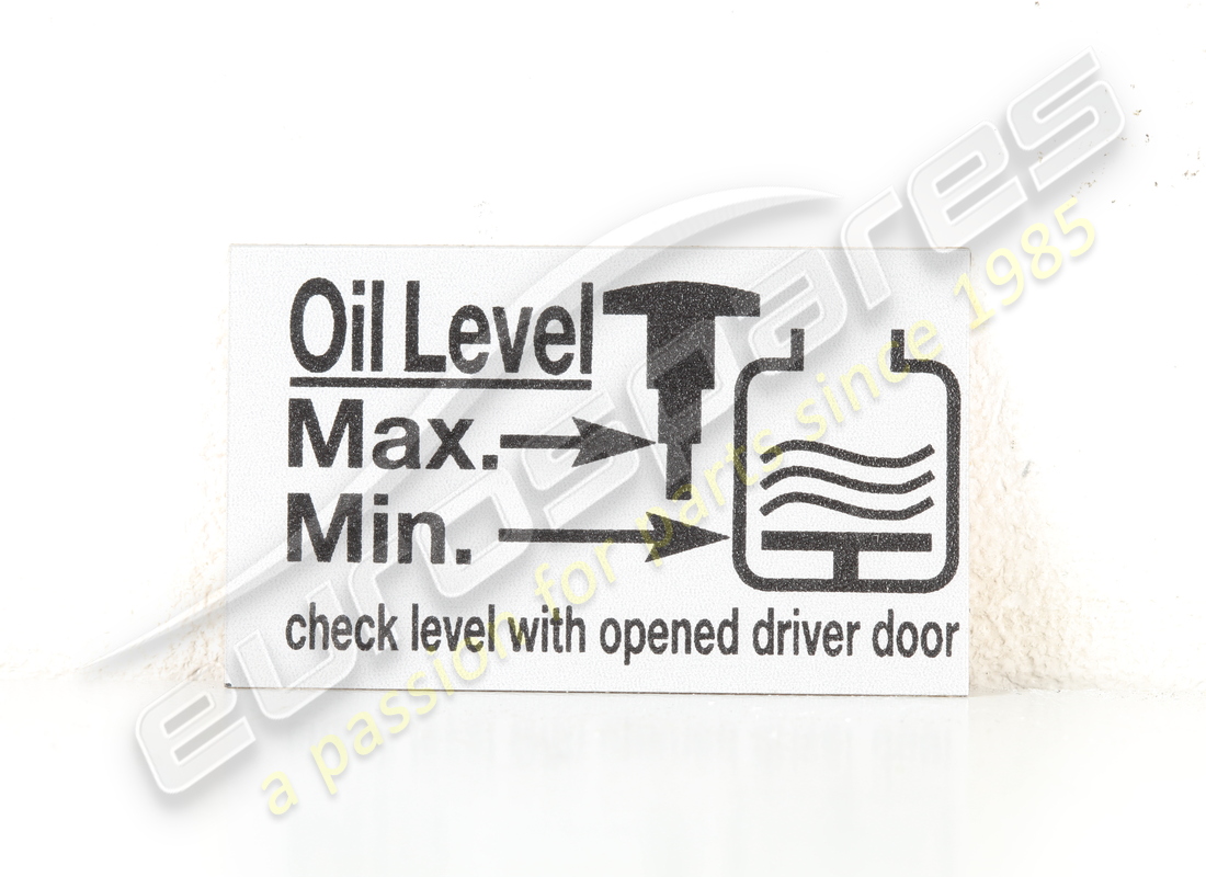 NEW LAMBORGHINI LABEL, OIL LEVEL. PART NUMBER 086010530 (1) new lamborghini label, oil level. part number 086010530 (1)