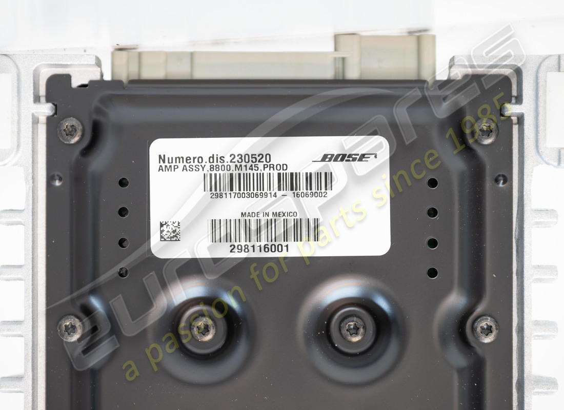 NEW MASERATI AMPLIFIER -BOSE PREMIUM SYSTEM-. PART NUMBER 230520 (5) new maserati amplifier -bose premium system-. part number 230520 (5)
