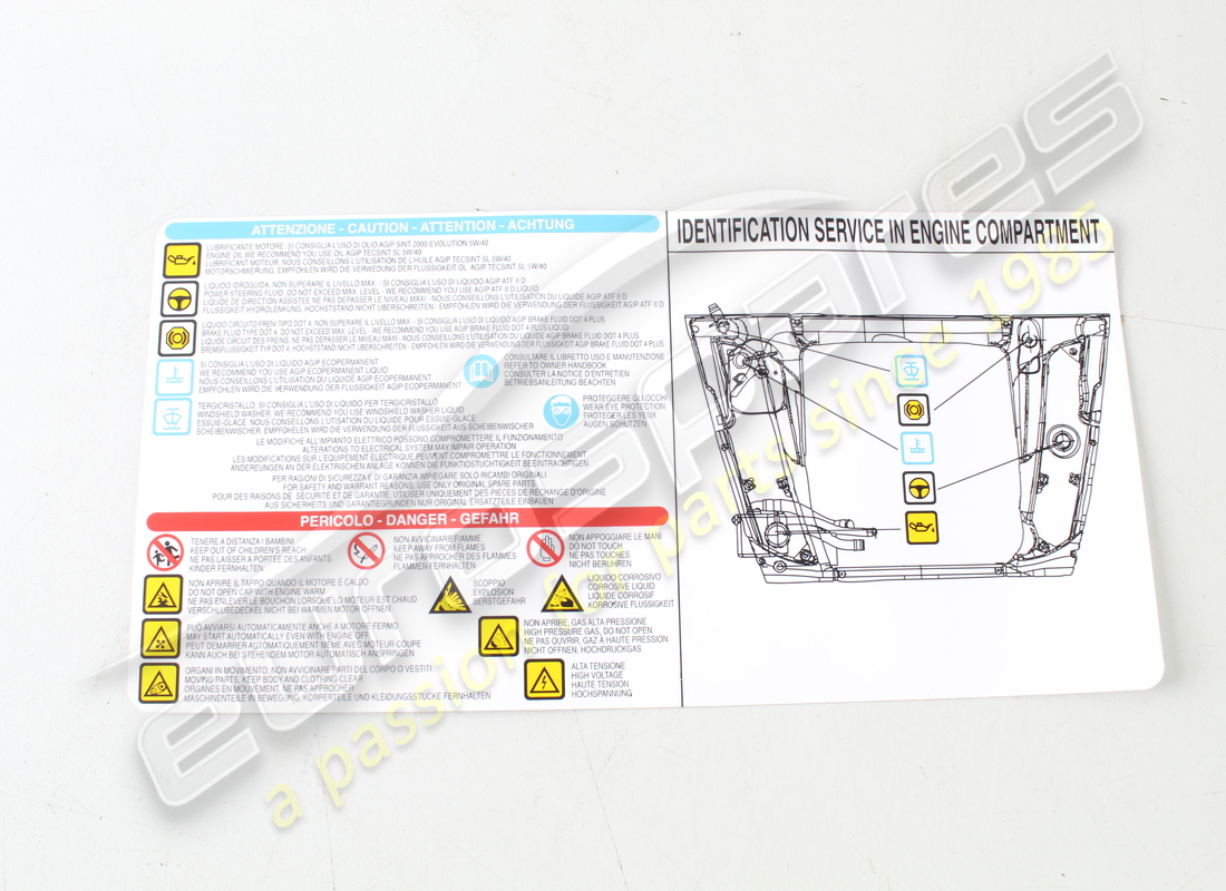 new maserati engine compt. plate. part number 67021100 (1)