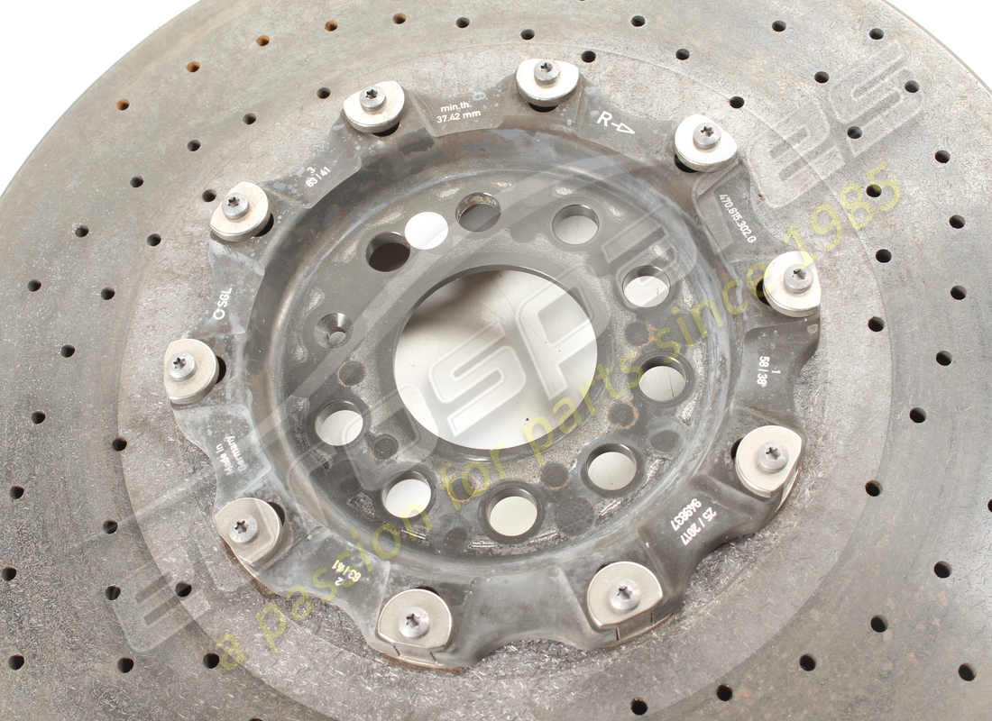 used lamborghini front rh ceramic brake disc (vented). part number 470615302g (3)
