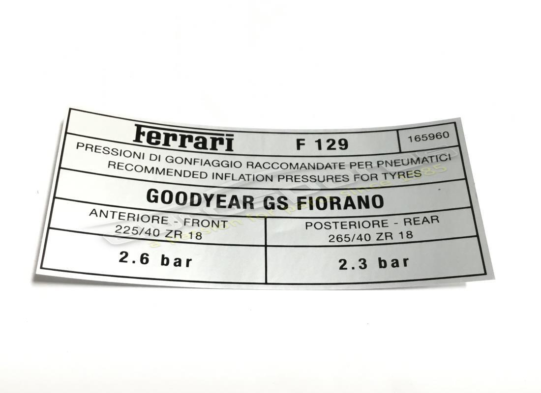 new ferrari tyre. part number 165960 (1)