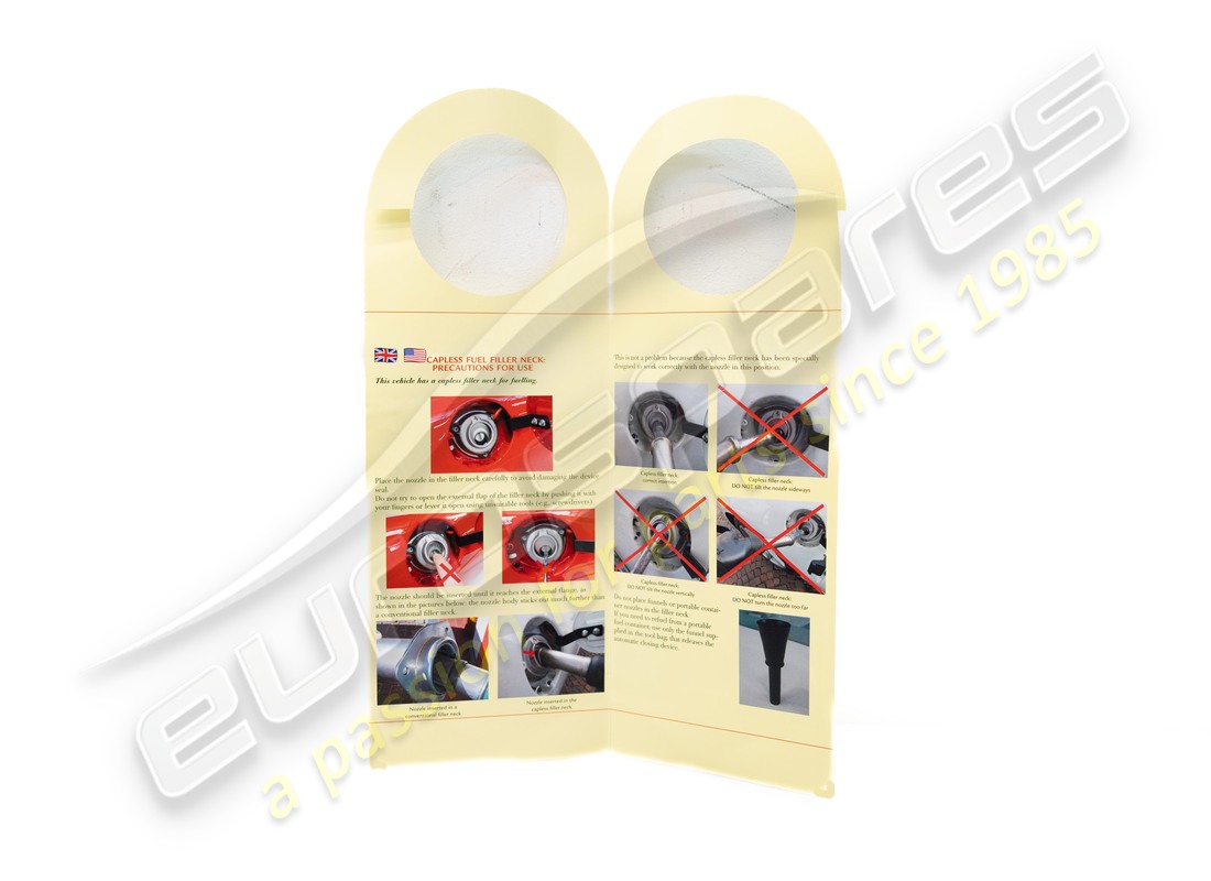 NEW FERRARI DEPLIANT. PART NUMBER 83654500 (2) new ferrari depliant. part number 83654500 (2)