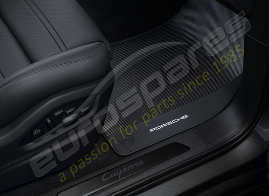 new porsche carbon floor mats with leather edging part number 9y0044844