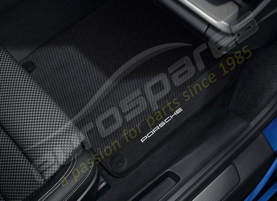 new porsche carbon floor mats with leather edging part number 992044812