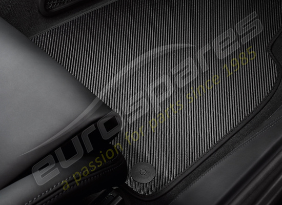 new porsche carbon floor mats with leather edging (black) part number 98204480001