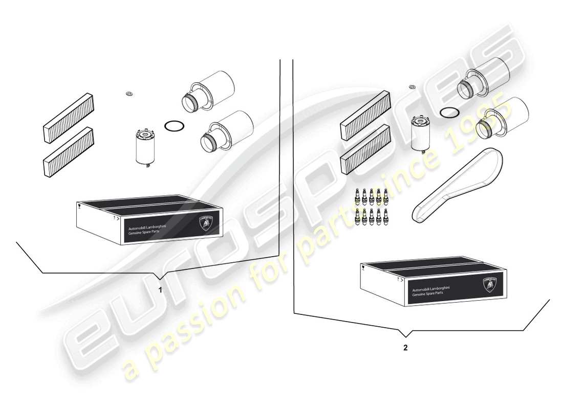 lamborghini lp560-4 spider (2010) service schedule part diagram