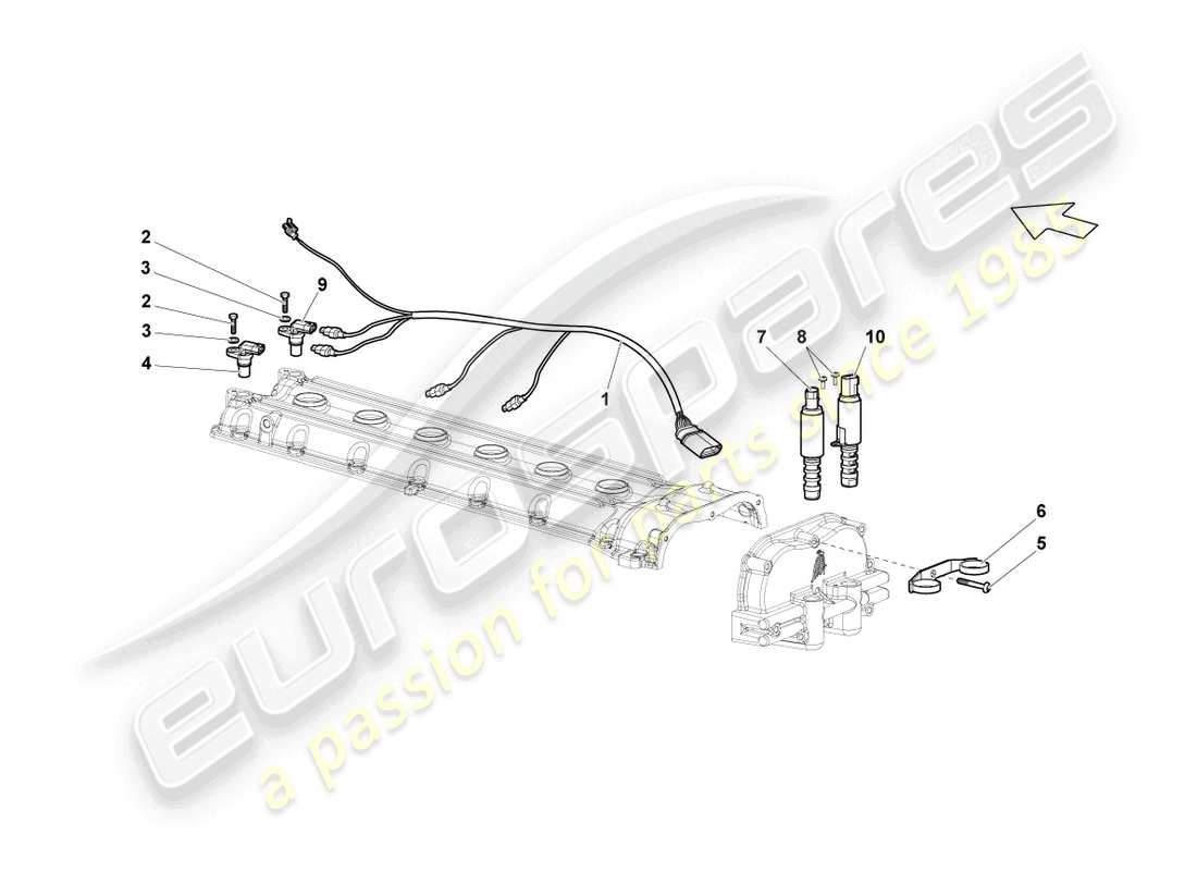 lamborghini lp640 coupe (2007) impulse sender left part diagram