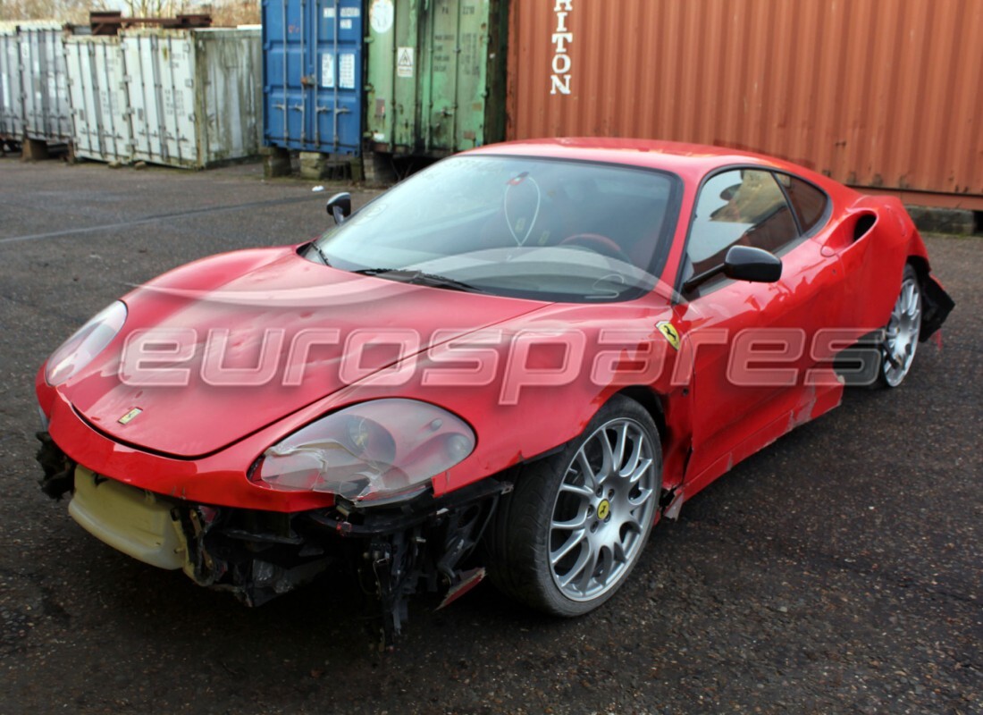 ferrari 360 challenge stradale being prepared for dismantling at eurospares