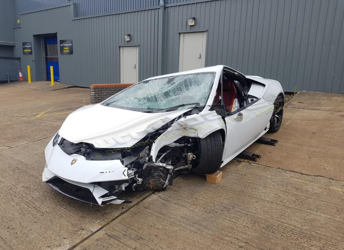 lamborghini 2020 (evo coupe) being prepared for dismantling at eurospares