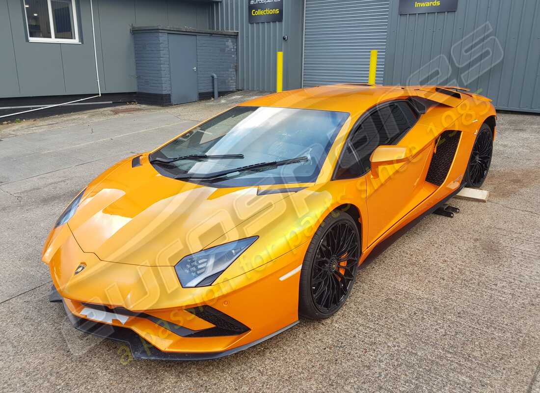 lamborghini 2018 (lp740-4 s coupe) being prepared for dismantling at eurospares