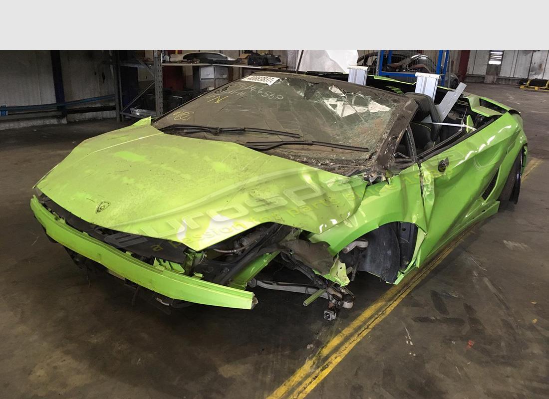 lamborghini lp560-4 spider (2013) being prepared for dismantling at eurospares