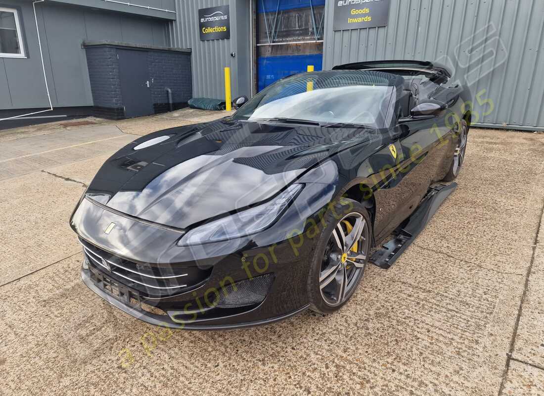 ferrari portofino being prepared for dismantling at eurospares