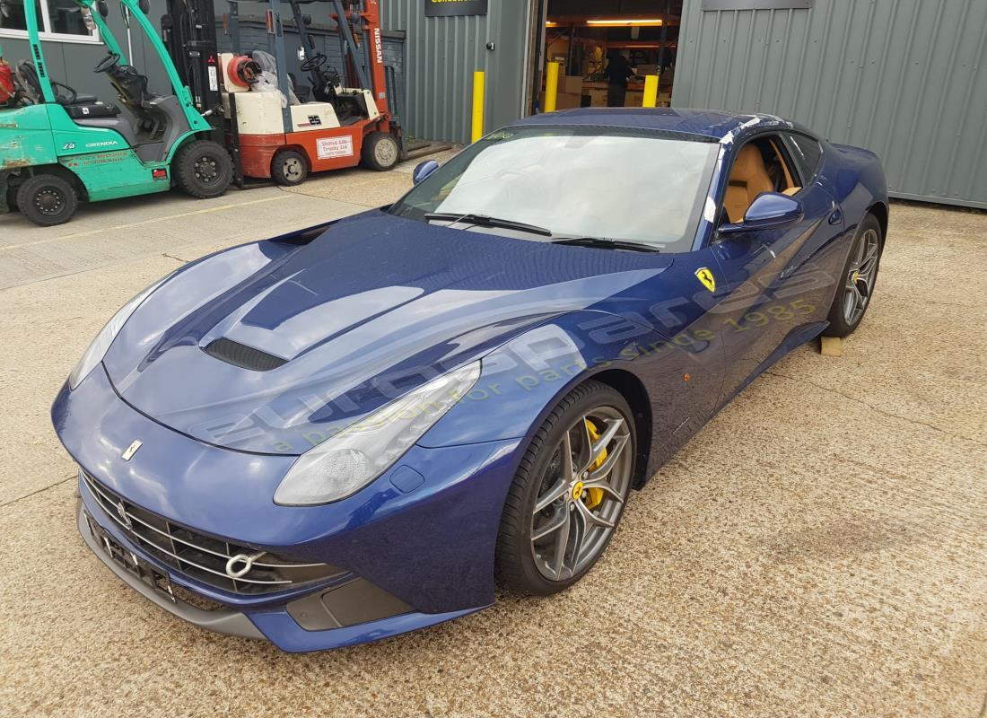 ferrari f12 berlinetta (rhd) being prepared for dismantling at eurospares