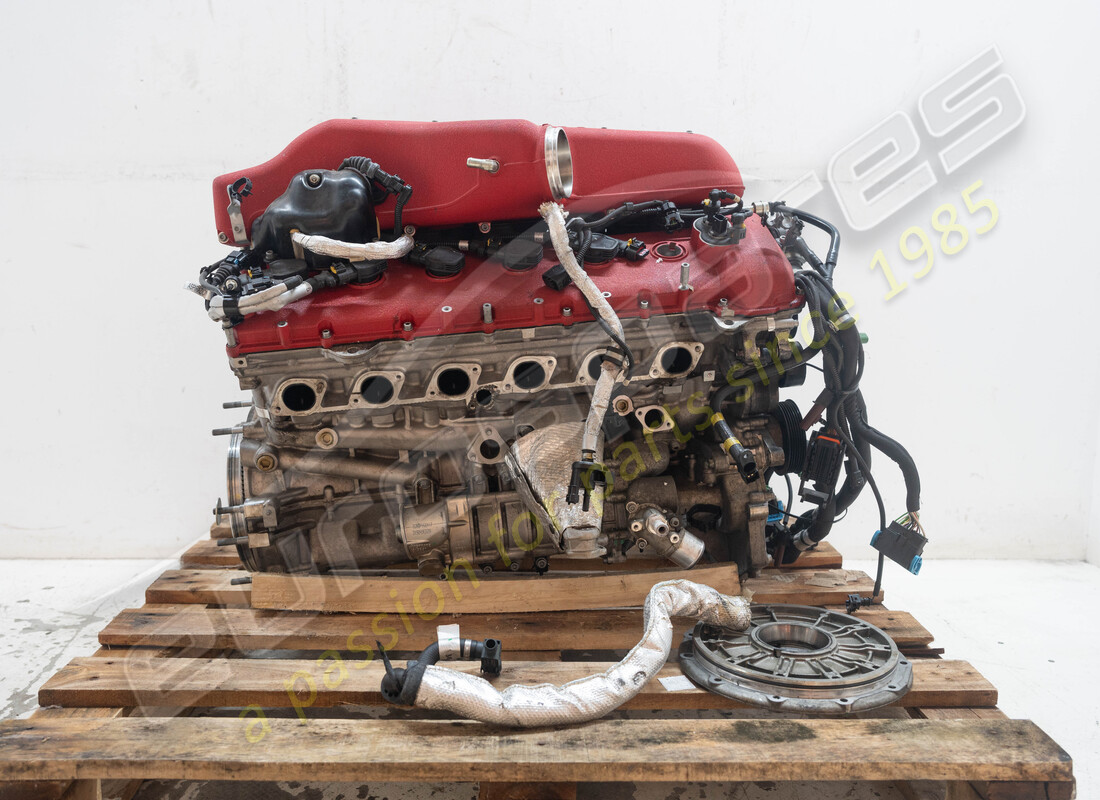 ferrari gtc4 lusso (rhd) engine being prepared for dismantling #3