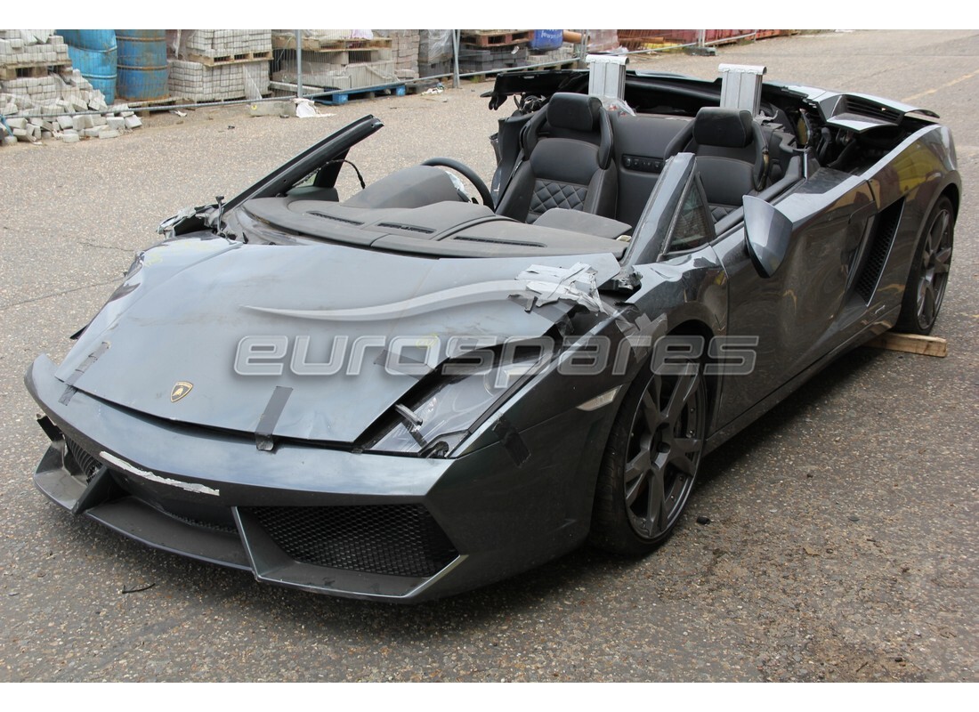 lamborghini lp560-4 spider (2010) being prepared for dismantling at eurospares