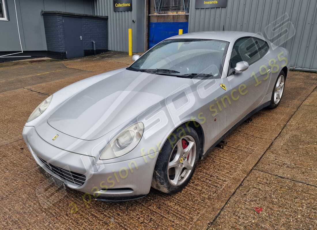 ferrari 612 scaglietti (rhd) being prepared for dismantling at eurospares