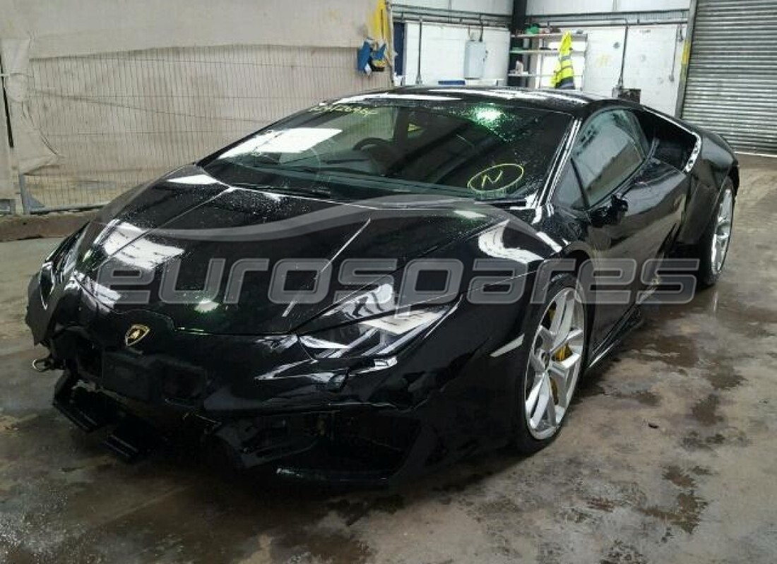 lamborghini 2016 (lp580-2 coupe) being prepared for dismantling at eurospares
