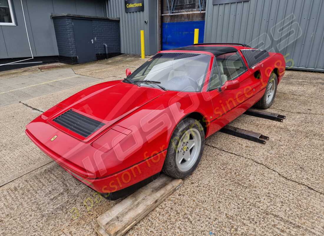 ferrari 328 (1985) being prepared for dismantling at eurospares