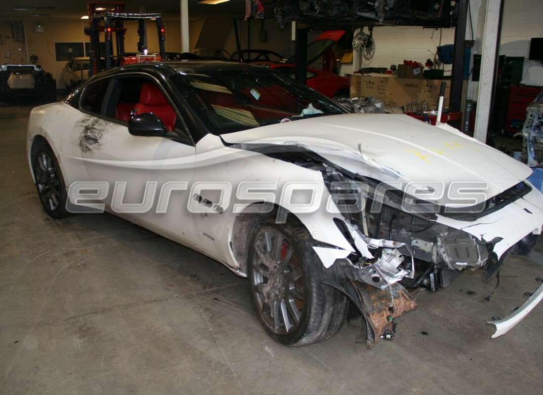 maserati granturismo (2008) being prepared for dismantling at eurospares