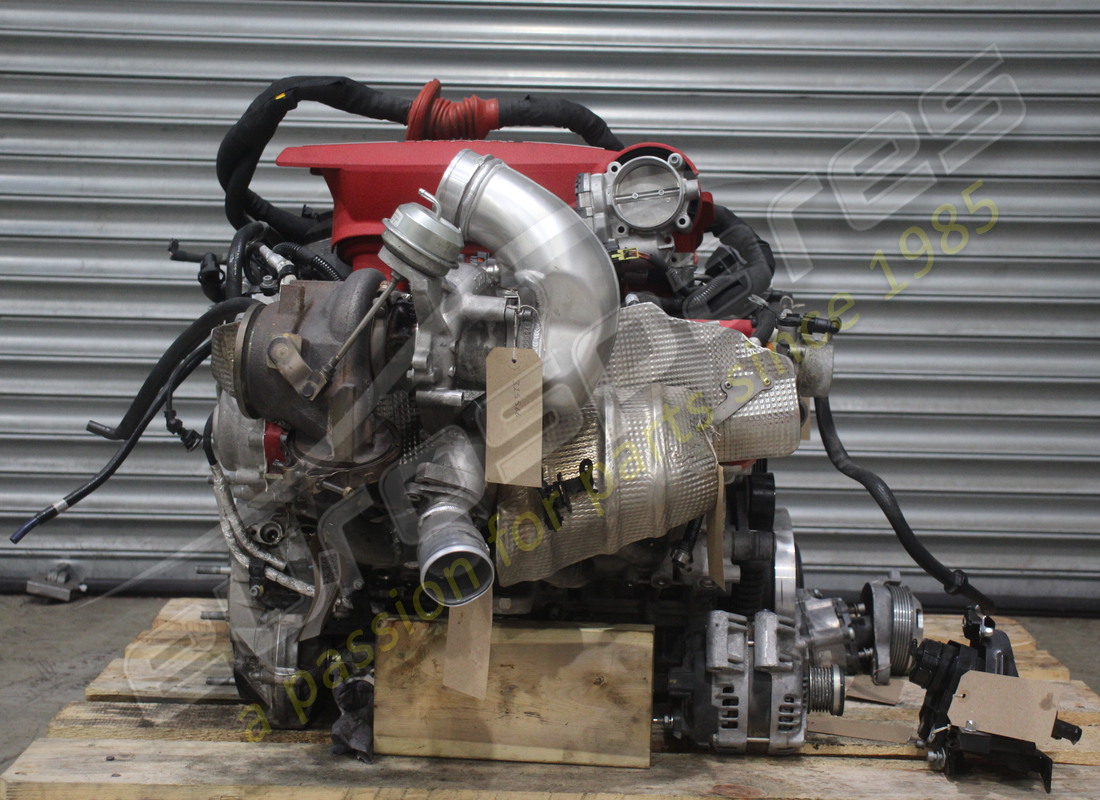 ferrari 488 challenge engine with 840 kilometers, being prepared for dismantling #4