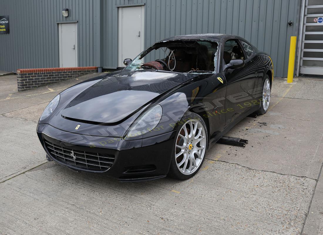 ferrari 612 scaglietti (rhd) being prepared for dismantling at eurospares