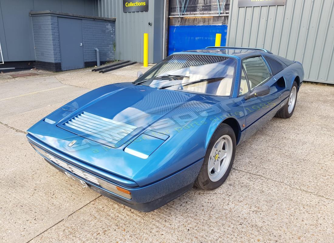 ferrari 328 (1988) being prepared for dismantling at eurospares